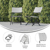 Set of 2 Modern Folding French Bistro Chairs - Flash Furniture
