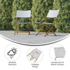 Set of 2 Modern Folding French Bistro Chairs - Flash Furniture