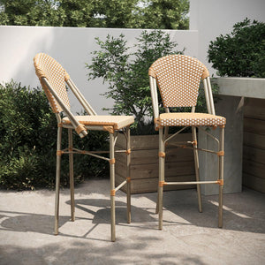 2PK Black/White Paris Chair - Flash Furniture