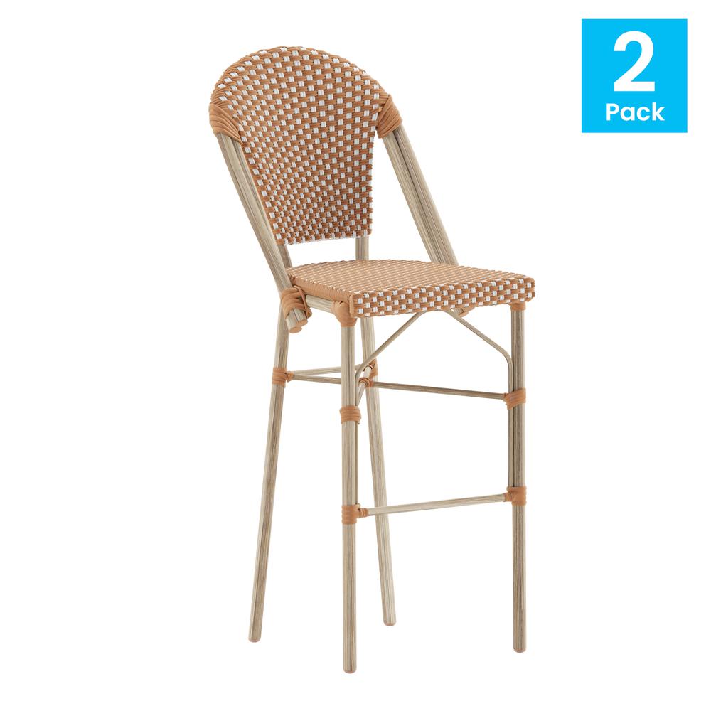 2PK Black/White Paris Chair - Flash Furniture