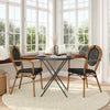 Set of 2 Classic Commercial Grade Bistro Chairs, Black/Natural Frame - Flash Furniture