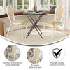 2 Pack Bistro Stacking Chair, Natural PE Cane Rattan and White Aluminum Frame - Flash Furniture