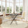 2 Pack Bistro Stacking Chair, Natural PE Cane Rattan and White Aluminum Frame - Flash Furniture