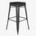 Modern Industrial Metal Bar Stool with Poly Resin Seat, Set of 4 - Flash Furniture