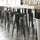 Modern Industrial Metal Bar Stool with Poly Resin Seat, Set of 4 - Flash Furniture