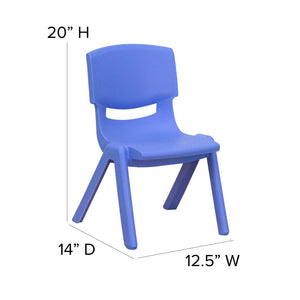 Set of 4 Plastic School Chairs - Flash Furniture
