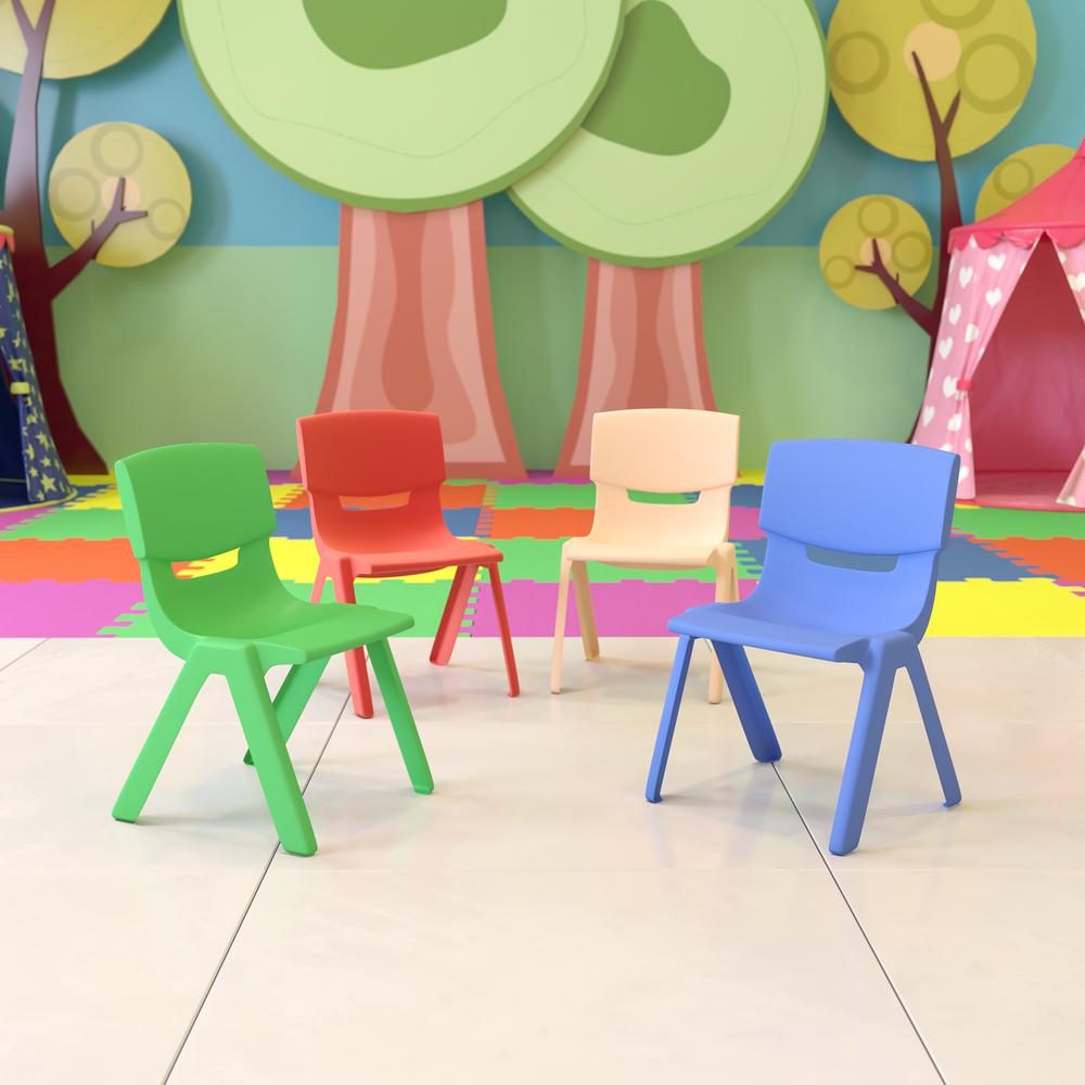 Set of 4 Plastic School Chairs - Flash Furniture