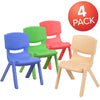Set of 4 Plastic School Chairs - Flash Furniture