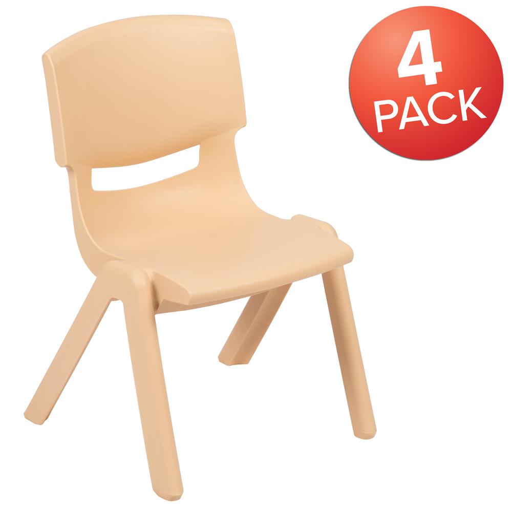 Set of 4 Plastic School Chairs - Flash Furniture
