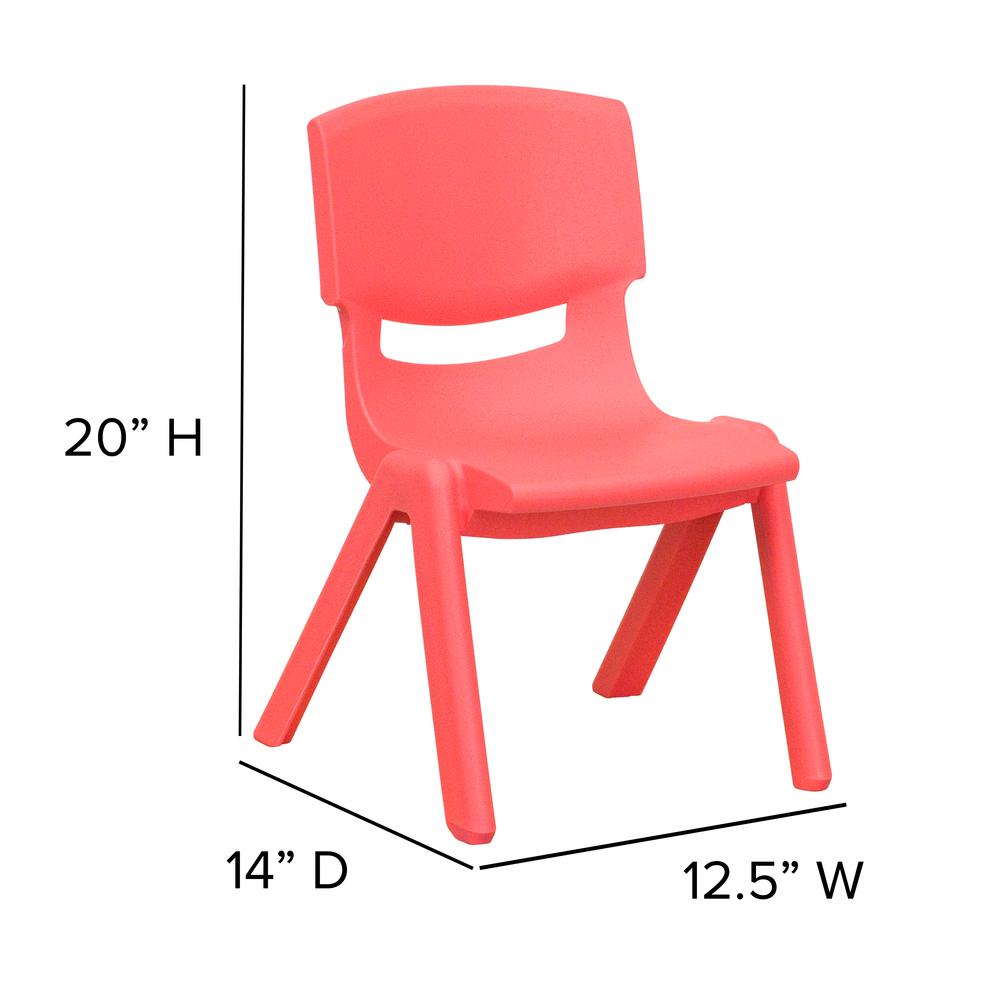 Set of 4 Plastic School Chairs - Flash Furniture