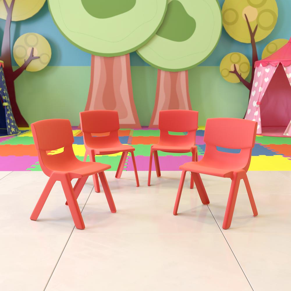 Set of 4 Plastic School Chairs - Flash Furniture