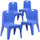 Set of 4 Plastic School Chairs - Flash Furniture