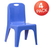 Set of 4 Plastic School Chairs - Flash Furniture