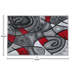 2' x 3' Red Abstract Pattern Area Rug - Olefin Rug - Flash Furniture