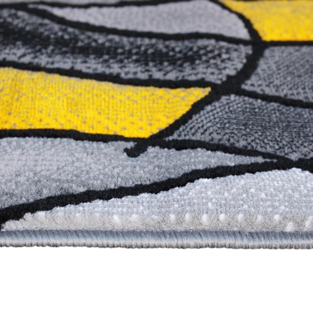 2' x 7' Yellow Abstract Area Rug - Olefin Rug - Flash Furniture