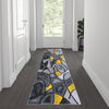 2' x 7' Yellow Abstract Area Rug - Olefin Rug - Flash Furniture