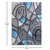 5' x 7' Blue Abstract Area Rug - Olefin Rug - Living Room, Bedroom,, Family Room - Flash Furniture