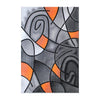 5' x 7' Orange Abstract Area Rug - Olefin Rug - Flash Furniture