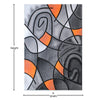 5' x 7' Orange Abstract Area Rug - Olefin Rug - Flash Furniture