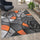 5' x 7' Orange Abstract Area Rug - Olefin Rug - Flash Furniture