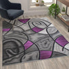 5' x 7' Purple Abstract Area Rug - Olefin Rug - Flash Furniture