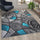 5' x 7' Turquoise Abstract Area Rug - Olefin Rug - Flash Furniture