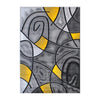 5' x 7' Yellow Abstract Area Rug - Olefin Rug - Flash Furniture