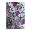 6' x 9' Purple Abstract Area Rug - Olefin Rug - Flash Furniture