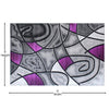 6' x 9' Purple Abstract Area Rug - Olefin Rug - Flash Furniture