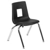 Advantage Black Student Stack School Chair - 14-inch - Flash Furniture