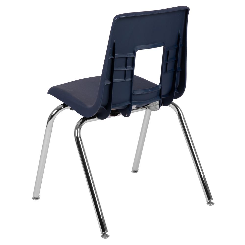 Advantage Navy Student Stack School Chair - 18-inch - Flash Furniture