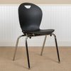 Advantage Titan Black Student Stack School Chair - 18-inch - Flash Furniture