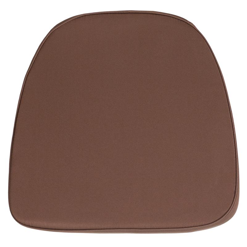 Soft Brown Fabric Chiavari Chair Cushion - Flash Furniture