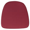 Soft Burgundy Fabric Chiavari Chair Cushion - Flash Furniture