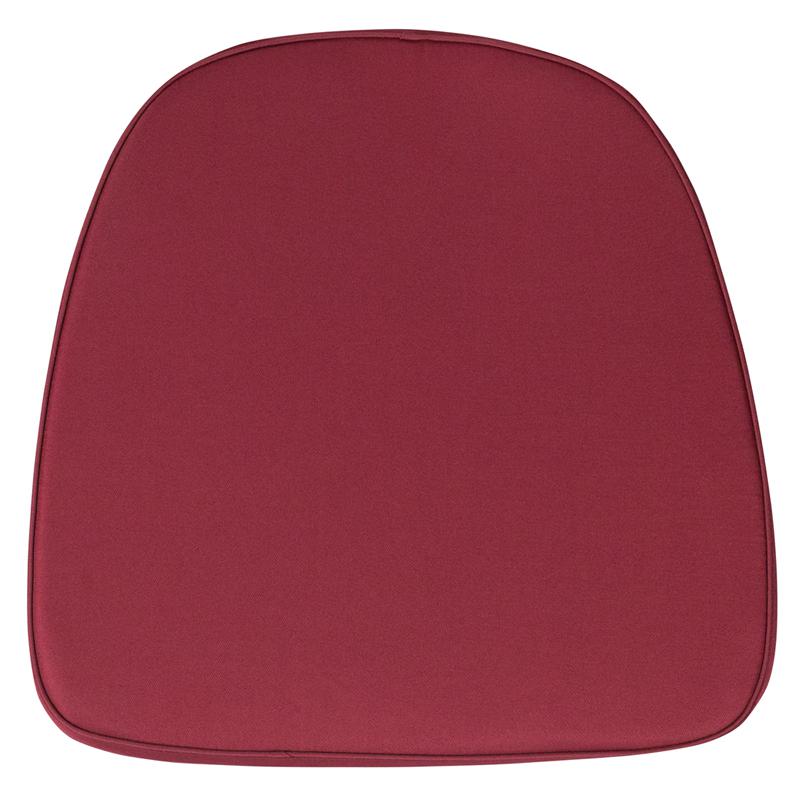 Soft Burgundy Fabric Chiavari Chair Cushion - Flash Furniture
