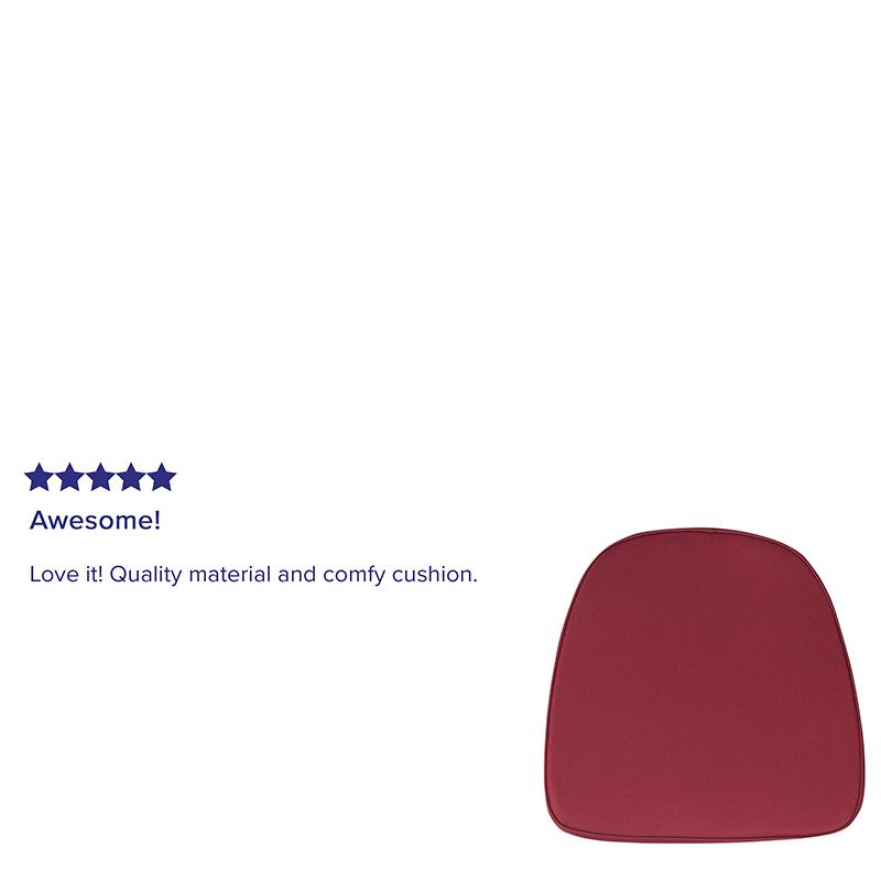 Soft Burgundy Fabric Chiavari Chair Cushion - Flash Furniture