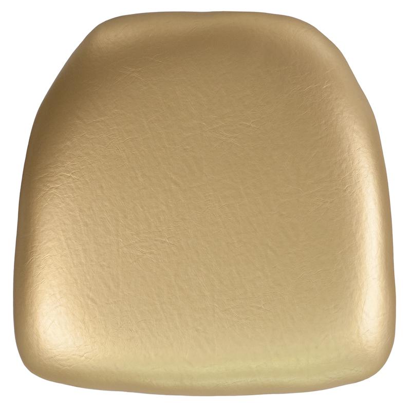 Hard Gold Vinyl Chiavari Chair Cushion - Flash Furniture