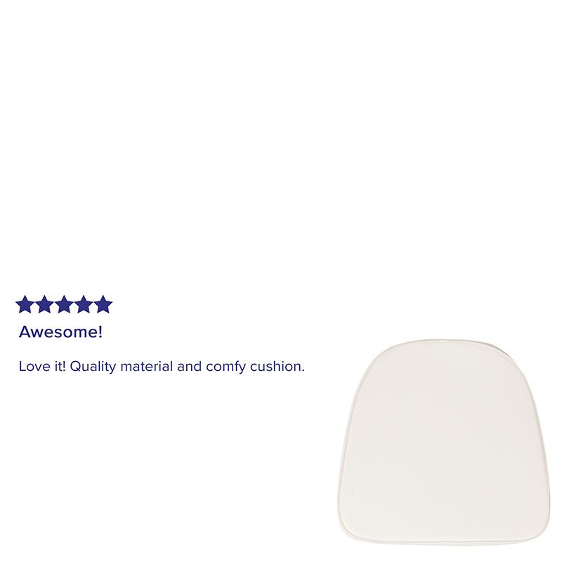 Soft Ivory Fabric Chiavari Chair Cushion - Flash Furniture