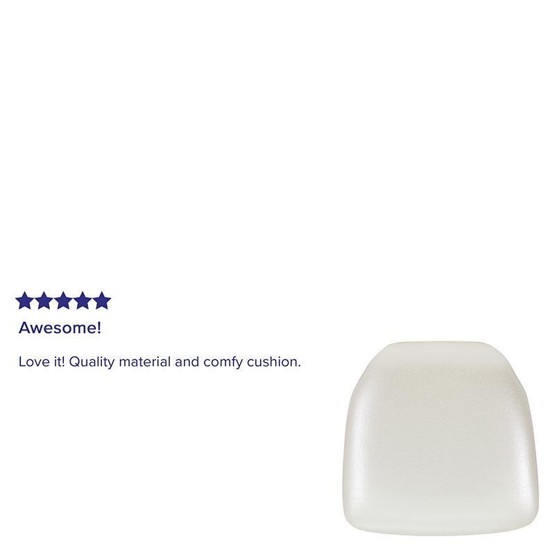 Hard Ivory Vinyl Chiavari Chair Cushion - Flash Furniture