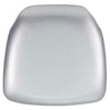 Hard Silver Vinyl Chiavari Chair Cushion - Flash Furniture