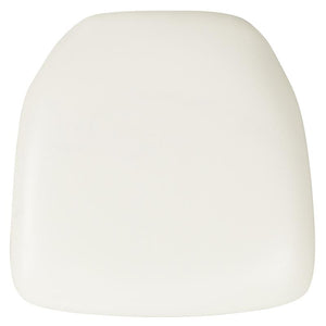 Hard White Vinyl Chiavari Chair Cushion - Flash Furniture