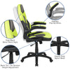 Black Gaming Desk and Green/Black Racing Chair Set - Flash Furniture