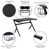Black Gaming Desk and Green/Black Racing Chair Set - Flash Furniture