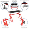 Red Gaming Desk and Gray Reclining Gaming Chair Set - Flash Furniture