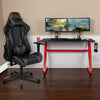 Red Gaming Desk and Gray Reclining Gaming Chair Set - Flash Furniture