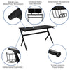 Gaming Desk/Headphone Hook/Removable Mousepad Top & Red Back/Arms Gaming Chair - Flash Furniture