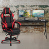 Gaming Desk/Headphone Hook/Removable Mousepad Top & Red Back/Arms Gaming Chair - Flash Furniture