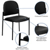Comfort Black Vinyl Stackable Steel Side Reception Chair - Flash Furniture
