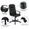Flash Fundamentals High Back Black Task Office Chair with Arms - Flash Furniture