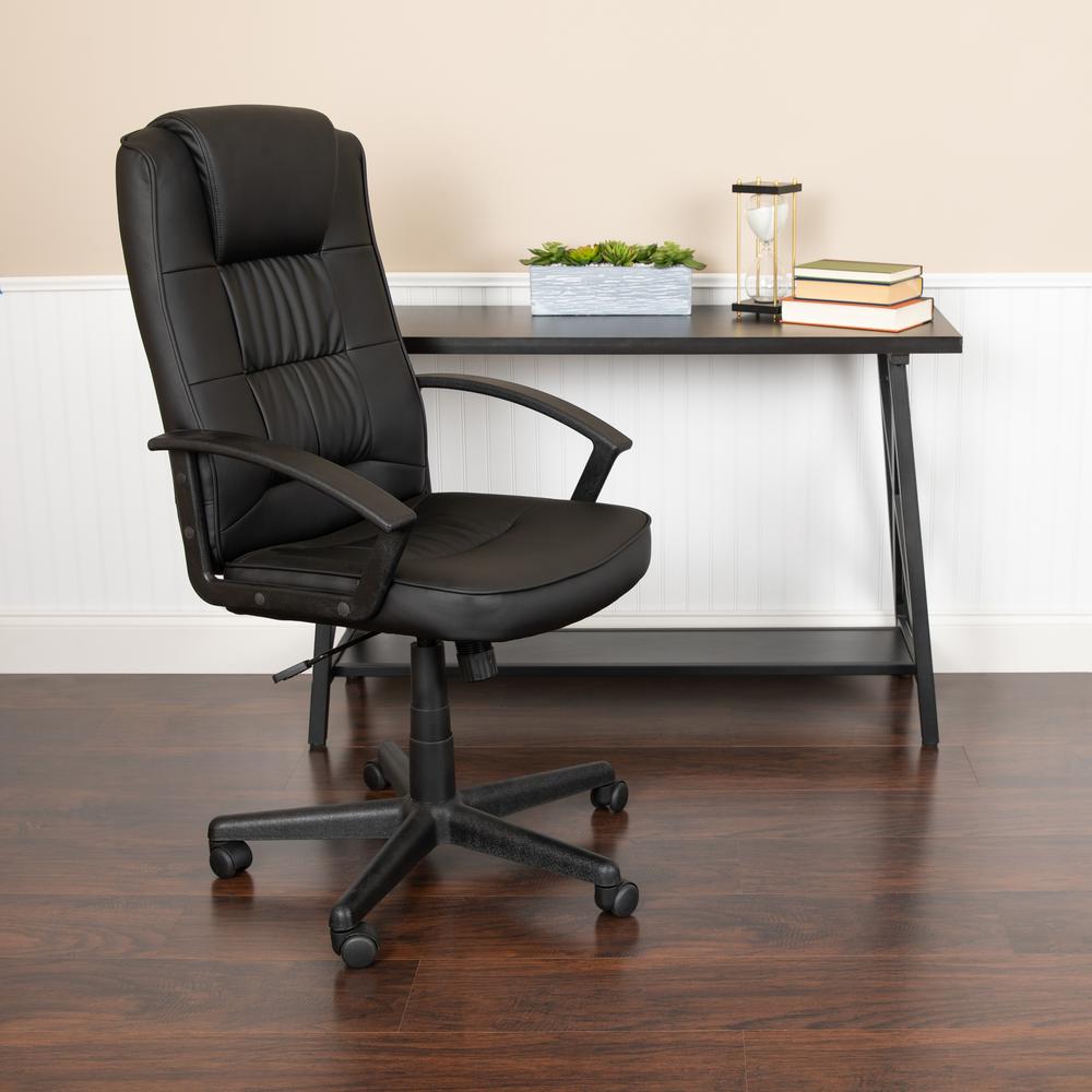 Flash Fundamentals High Back Black Task Office Chair with Arms - Flash Furniture